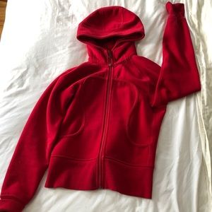 Red lululemon hoodie